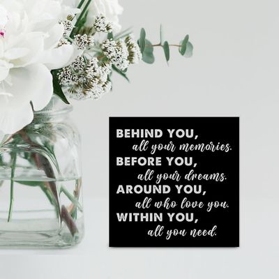 Αμερικάνικο στυλ ξύλινο κουτί διακοσμητικό σήμα αποφοίτησης θετικό από πίσω σου όλες τις αναμνήσεις σου