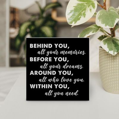 Αμερικάνικο στυλ ξύλινο κουτί διακοσμητικό σήμα αποφοίτησης θετικό από πίσω σου όλες τις αναμνήσεις σου