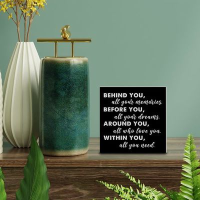 Αμερικάνικο στυλ ξύλινο κουτί διακοσμητικό σήμα αποφοίτησης θετικό από πίσω σου όλες τις αναμνήσεις σου