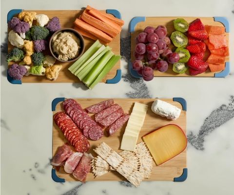 Βιώσιμη πλακέτα κοπής από μπαμπού για την κουζίνα Μεγάλα μεσαία και μικρά μη ολισθητικά πλαίσια