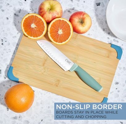 Βιώσιμη πλακέτα κοπής από μπαμπού για την κουζίνα Μεγάλα μεσαία και μικρά μη ολισθητικά πλαίσια