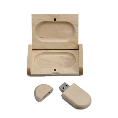 Χρώμα Maple Wood 32GB USB Flash Drive με προσαρμοσμένο λογότυπο και συσκευασία