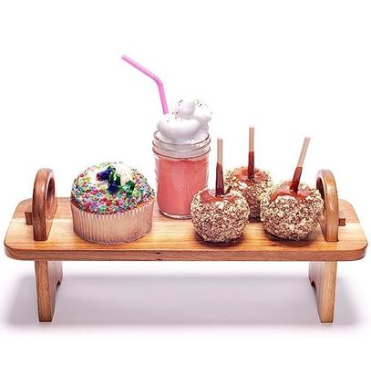 Σύγχρονο υψωμένο ξύλινο πιάτο για διακόσμηση σπιτιού