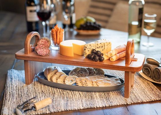 Σύγχρονο υψωμένο ξύλινο πιάτο για διακόσμηση σπιτιού