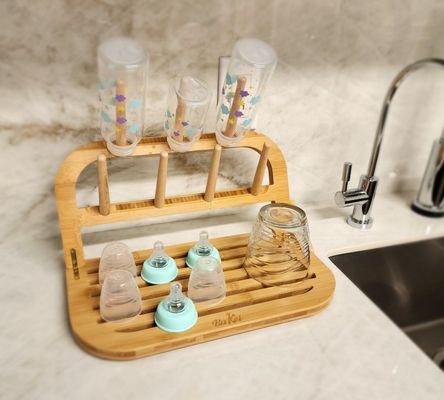 Ταξινομία Ταξιδιωτικά φιλικό μπουκάλι μπαμπού για βρέφη Ρακέτο στεγνώματος με βούρτσα και στεγνωτήρα