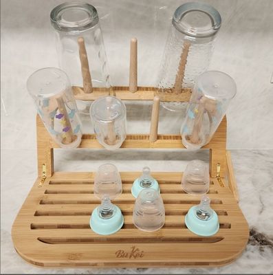 Ταξινομία Ταξιδιωτικά φιλικό μπουκάλι μπαμπού για βρέφη Ρακέτο στεγνώματος με βούρτσα και στεγνωτήρα