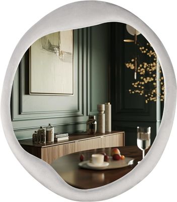 Ζωγραφισμένη φλαναλίνη τυλιγμένο ξύλινο πλαίσιο καθρέφτη μοναδικό ακανόνιστο τοίχο διακόσμηση για το σπίτι