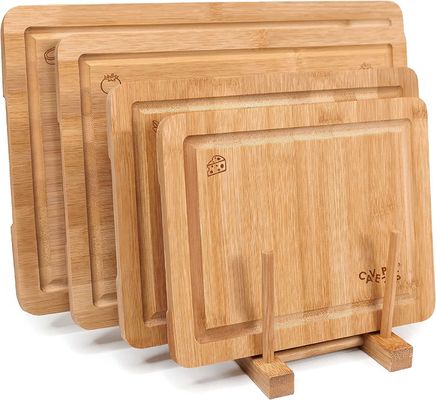 11" X 8" Aruba Beech Bamboo Wood Butcher Block Chopping Board Set για υπαίθριο κάμπινγκ