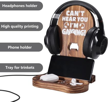 Ξενοδοχείο Οικιακή διακόσμηση μπάνιου ξύλινη στερέωση ακουστικών διακοσμητικά για gamer έφηβος αγόρι