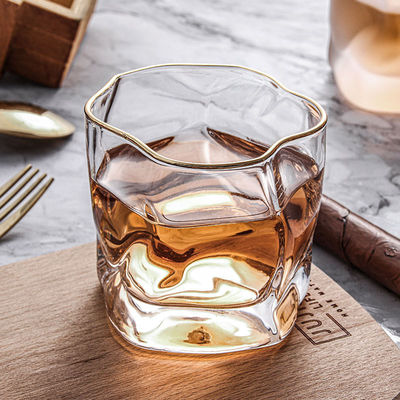 Πολυχρωματικό παγωμένο καφέ κρασί μπάρα γυάλινο φλιτζάνι με προσαρμοσμένο λογότυπο αποδεκτό και ανθεκτικό