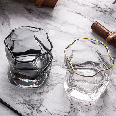 Πολυχρωματικό παγωμένο καφέ κρασί μπάρα γυάλινο φλιτζάνι με προσαρμοσμένο λογότυπο αποδεκτό και ανθεκτικό