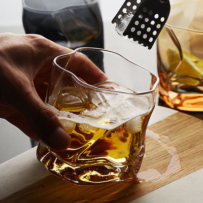 Πολυχρωματικό παγωμένο καφέ κρασί μπάρα γυάλινο φλιτζάνι με προσαρμοσμένο λογότυπο αποδεκτό και ανθεκτικό