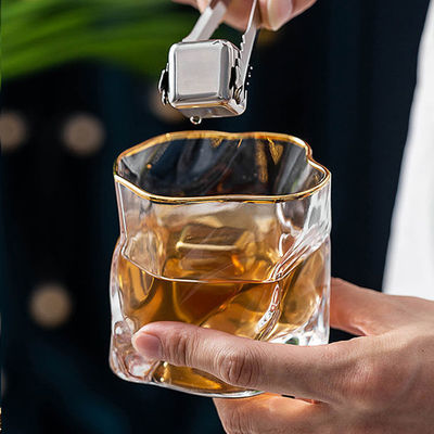 Πολυχρωματικό παγωμένο καφέ κρασί μπάρα γυάλινο φλιτζάνι με προσαρμοσμένο λογότυπο αποδεκτό και ανθεκτικό