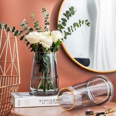 Μοντέρνο στυλ πράσινο γυάλινο βάζο προσαρμοσμένο καθαρό χρώμα διακόσμηση σπιτιού για επέτειο