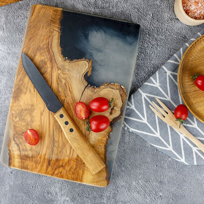 Μαρμάρινο ξύλο Κουζίνα αποθήκευσης ψωμιού με μπαμπού σχήματα ωκεανού