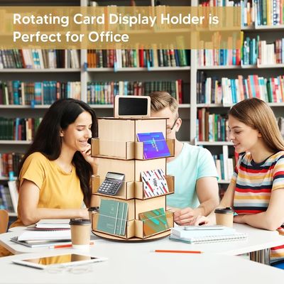 Ξύλινο υλικό από γυαλί ξύλινο ράφι για καρτ-ποστάλ με μικροσκοπικό δανειστικό μέγεθος