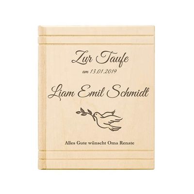 Εκτύπωση με μεταξοειδή οθόνη/Καμένο λογότυπο ξύλινο κουτί εξοικονόμησης χρημάτων για παιδιά σε σχήμα βιβλίου