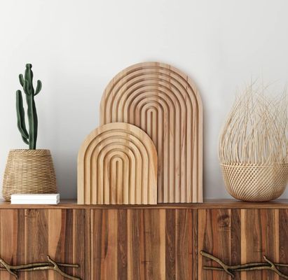 Προσαρμοσμένο λογότυπο Αποδεκτό Rainbow σε σχήμα ξύλινο κοπτικό σανίδιο για την διακόσμηση της κουζίνας στο σπίτι