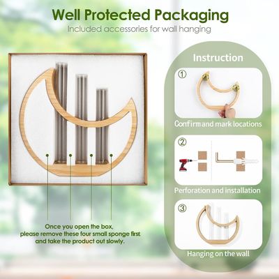 Ετήσια Ημισέληνος Τραπέζι Φεγγάρι στέκεται για εσωτερικά φυτά και διακόσμηση γραφείου