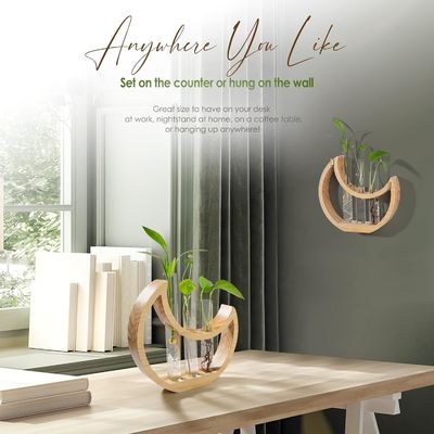 Ετήσια Ημισέληνος Τραπέζι Φεγγάρι στέκεται για εσωτερικά φυτά και διακόσμηση γραφείου