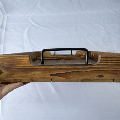 Προσαρμοσμένα σχέδια αποδεκτά Ρουστικό ορθογώνιο δισκοειδές τραπέζι με μεταλλικές λαβές