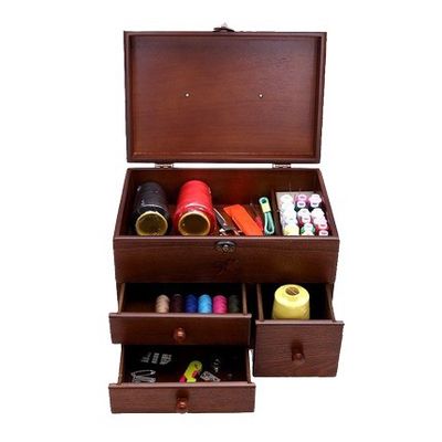 Χωρίς υποστήριξη χώρο επιλογή ξύλινο κουτί ραπτικής για οργανωμένη αποθήκευση