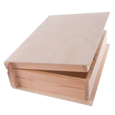 Προσαρμοσμένο πεύκο ξύλο χρωματικό βιβλίο σε σχήμα κουτί για φανταχτερή ατελείωτη ξύλινη δωρεάν χειροτεχνία