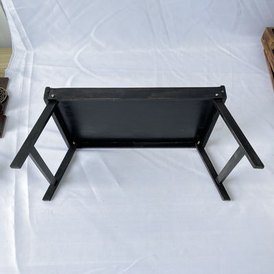 Τυπογραφία με μεταξένιο οθόνο Φυσικό πρωινό ξύλινο δίσκο κρεβατιού με αναδιπλούμενα πόδια Κουζίνα σερβίρισμα