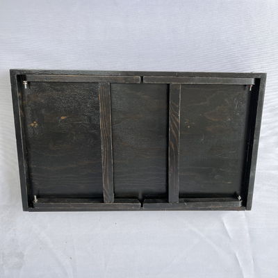 Τυπογραφία με μεταξένιο οθόνο Φυσικό πρωινό ξύλινο δίσκο κρεβατιού με αναδιπλούμενα πόδια Κουζίνα σερβίρισμα