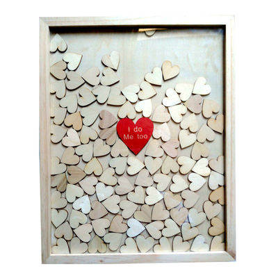 Πραγματευτική διακόσμηση γάμου Custom Size ξύλινο πλαίσιο με μοναδικό βιβλίο επισκεπτών σημάδι Drop Top