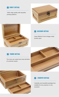 Λοξοφόρα συσκευασία δώρων με χαραγμένη με λέιζερ εκτύπωση σε προσαρμοσμένο ξύλινο κουτί από μπαμπού