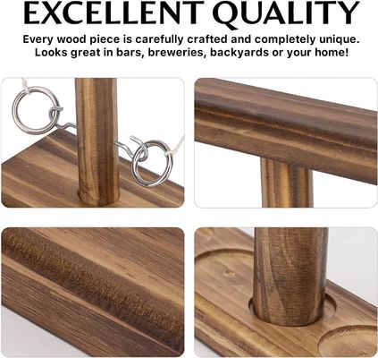 Ανάπτυξιακό παιχνίδι Σκληρό ξύλινο δαχτυλίδι Hook Toss Game για μπαρ ηλικιακό φάσμα 8 έως 13 ετών