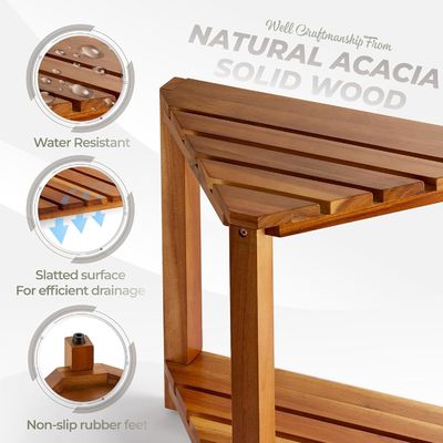 Έπιπλα καθισμάτων ξύλινων γωνιών Μπάνκες ντους και παγκάκια με ράφι αποθήκευσης