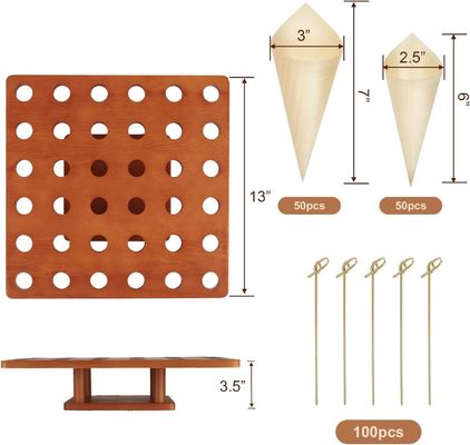 Κράτησης ξύλινου κώνου παγωτού σε απλό χρώμα για φορτηγά τροφίμων ή εκδηλώσεις τροφοδοσίας