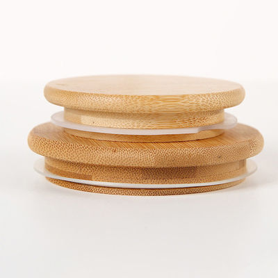 Προσαρμοσμένα διακοσμητικά καπάκια από μπαμπού με φυσικό χρώμα για βάζα με υψηλή βαφτιότητα