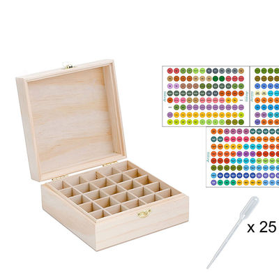 Προσαρμόσιμες πολυ-πακέτες Μεγάλα αιθέρια έλαια Αποθήκευση ξύλινο κουτί συσκευασίας με διαχωριστικά