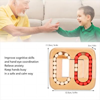 Unisex 202405 ξύλινο κεραμίδι εγκεφαλικό λαβύρινθο παιχνίδι για ηλικιωμένους μεγαλύτεροι ενήλικες εύκολα παιχνίδια παζλ για το Αλτσχάιμερ