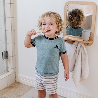 Κύκλος εισόδου καθρέφτης με γάντζους και οργανωτή ράφους Αυτοσυντηρητικό στυλ σχεδιασμού