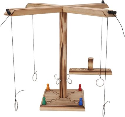 Σώστε χώρο Σκληρό ξύλινο δαχτυλίδι Hook Toss Game Τελευταία προσθήκη για Bar Entertainment