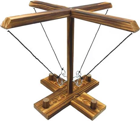 Σώστε χώρο Σκληρό ξύλινο δαχτυλίδι Hook Toss Game Τελευταία προσθήκη για Bar Entertainment