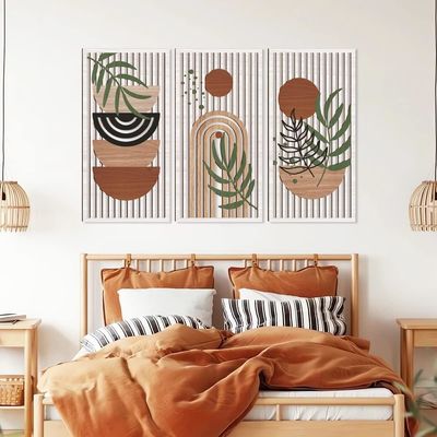 Σύγχρονη διακόσμηση Ήλιος Φεγγάρι Φυτά Φύση Διακόσμηση τοίχων για καθιστικό με προσαρμοσμένο λογότυπο