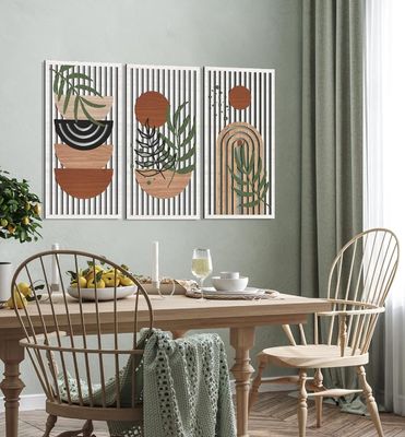 Σύγχρονη διακόσμηση Ήλιος Φεγγάρι Φυτά Φύση Διακόσμηση τοίχων για καθιστικό με προσαρμοσμένο λογότυπο