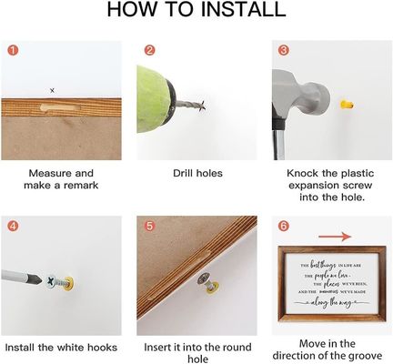 Γυψώδης ξύλινη ταμπέλα για το υπνοδωμάτιο του αγροτικού σπιτιού Βίντεζ οικογενειακή ταμπέλα σε απλό χρώμα