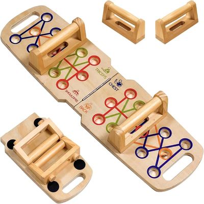 Προσαρμοσμένο μέγεθος ξύλινα αναδιπλούμενα σπρώξιμα χειριστήρια για επαγγελματική προπόνηση δύναμης