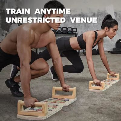 Προσαρμοσμένο μέγεθος ξύλινα αναδιπλούμενα σπρώξιμα χειριστήρια για επαγγελματική προπόνηση δύναμης