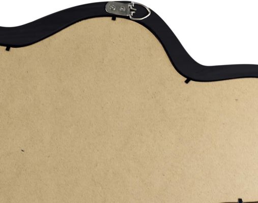 Όμορφη διακόσμηση σπιτιού Ακανόνιστος καθρέφτης τοίχου με μαύρο ξύλινο πλαίσιο και σύγχρονη διακόσμηση μπάνιου