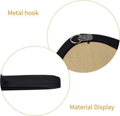 Όμορφη διακόσμηση σπιτιού Ακανόνιστος καθρέφτης τοίχου με μαύρο ξύλινο πλαίσιο και σύγχρονη διακόσμηση μπάνιου