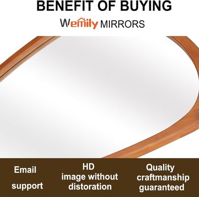 Όμορφη διακόσμηση σπιτιού Δωρεάν δείγμα για ασύμμετρο καθρέφτη ξύλο ακανόνιστος καθρέφτης