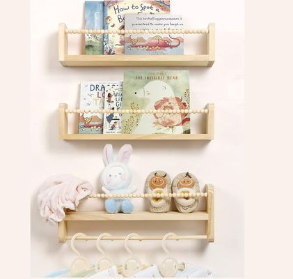 Οικιακό λειτουργικό σχεδιασμό Παιδιά ξύλινο κρεμαστό ράφι για διακόσμηση παιδικού δωματίου