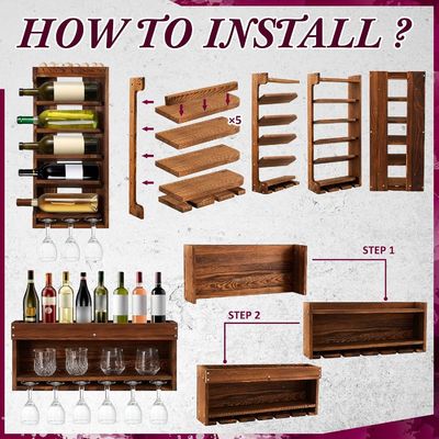 Σύγχρονη και κομψή βιντεοκαταθήκη αποθήκευσης κρατητήρα με μπουκάλι Stemware